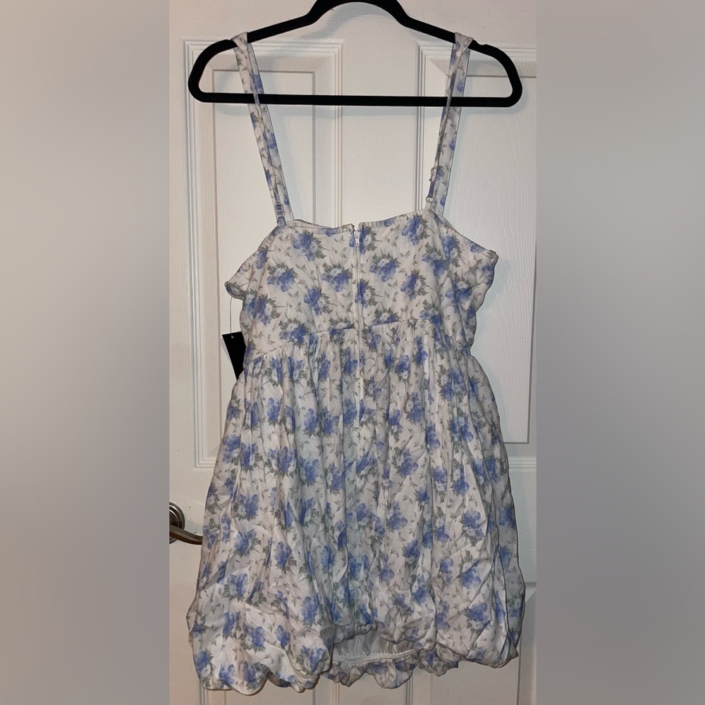 Trixxi Blue & White Floral Sleeveless Sundress - Picture 4 of 4